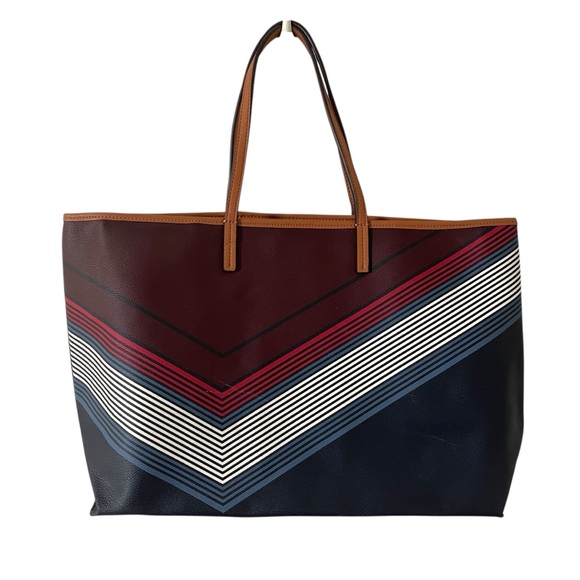 Tory Burch Multicolor Chevron Tote - Picture 2 of 6